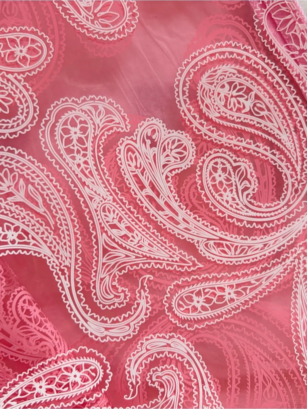 Avon Pink Paisley Zip Cosmetic Pouch